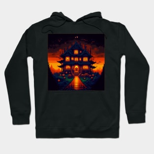 Haunted House in 8 Bit Graphics | Halloween Hoodie